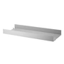 String - Metalen plank met hoge rand, 78 x 30 cm, grijs