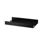 String - Metalen plank met hoge rand, 58 x 30 cm, zwart