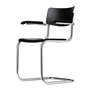 Thonet - S 43 F Stoel, chroom / zwart gebeitst beuken (TP 29)