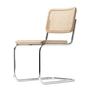 Thonet - S 32 V Stoel, chroom / beuk naturel (TP 17) / vlechtwerk met kunststof steunstof