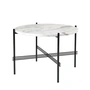Gubi - TS salontafel Ø 55 cm, zwart / marmer wit