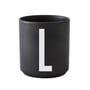 Design Letters - AJ Porseleinen beker L, zwart