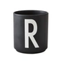 Design Letters - AJ Porseleinen beker R, zwart