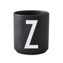 Design Letters - AJ Porseleinen beker Z, zwart