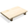 side by side - Snijplank met pootjes XL 50 x 31 cm, gerookt eiken / esdoorn