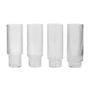Ferm Living - Ripple Longdrinkglazen, helder (set van 4)