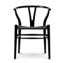 Carl Hansen - CH24 Wishbone Chair , zwart beuken / zwart vlechtwerk