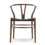 Carl Hansen - CH24 Wishbone Chair , eik met rookkleur / zwart vlechtwerk