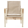 Carl Hansen - KK47000 Safari Chair, geolied essenhout / natuurlijk leer / natuurlijk canvas