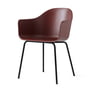 Audo - Harbour Chair (staal), zwart / gebrand rood