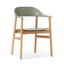 Normann Copenhagen - Herit Fauteuil, eiken / stoffig groen