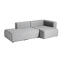 HAY - Mags Sofa 2,5 zits, combinatie 3, armsteun rechts / lichtgrijs ( Hallingdal 130) (EU)