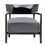 Kartell - Cara Fauteuil, zwart frame / antraciet bekleding
