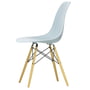 Eames Plastic Side Chair DSW (h 43 cm), geelachtig esdoorn / ijsgrijs, wit vilt glijders