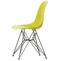 Vitra - Eames Plastic Side Chair DSR RE, basic dark / mosterd (viltglijders basic dark)