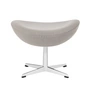 Fritz Hansen - Egg Poef, geborsteld mat aluminium / Capture warm grey light 4101
