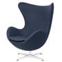 Fritz Hansen - Egg Chair, geborsteld aluminium mat / Capture blauw 6001