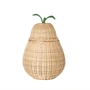Ferm Living - Peervormige opbergmand H 59 cm, naturel / groen