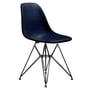 Vitra - Eames fiberglas stoel dsr, basic dark / eames marine blauw (vilt glijders basic dark)