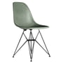 Vitra - Eames fiberglass side chair dsr, basic dark / eames zeeschuimgroen (vilt glijdt basic dark)