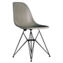 Vitra - Eames fiberglass side chair dsr, basic dark / eames raw umber (viltglijders basic dark)
