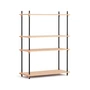 Moebe - Shelving System, Medium Single, geolied eiken / zwart