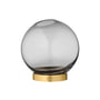 AYTM - Globe Vaas mini, Ø 10 x H 10 cm, zwart / goud