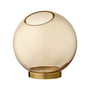 AYTM - Globe Vaas medium, Ø 17 x H 17 cm, amber / goud