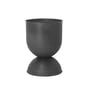 ferm Living - Hourglass bloempot medium, Ø 41 x H 59 cm, zwart / donkergrijs