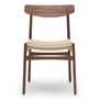 Carl Hansen - CH23 Stoel, walnoot geolied / natuurlijk vlechtwerk