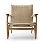 Carl Hansen - CH25 Fauteuil, geolied eiken / vlechtwerk naturel