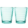 Iittala - Aino Aalto Glazen beker 22 cl, water groen (set van 2)