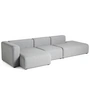 HAY - Mags Sofa 3-zits, combinatie 4 / armleuning links, grijs ( Hallingdal 130) (EU)