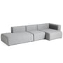 Hay - Mags Sofa 3-zits, combinatie 4 / armleuning rechts, grijs (Hallingdal 130) (EU)