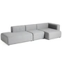 HAY - Mags Sofa 3-zits, combinatie 4 / armleuning rechts, grijs ( Hallingdal 130) (EU)