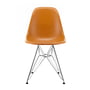 Vitra - Eames fiberglass side chair dsr, verchroomd / eames oker donker (vilten glijders basic dark)
