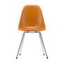 Vitra - Eames fiberglass side chair dsx, verchroomd / eames oker donker (viltglijder basic dark)
