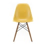 Vitra - Eames fiberglass side chair dsw, ash honey coloured / eames ochre light (viltglijder wit)