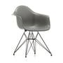 Vitra - Eames fiberglass fauteuil dar, basic dark / eames raw umber (viltglijders basic dark)
