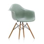 Vitra - Eames fiberglass fauteuil daw, as honingkleurig / eames zeeschuimgroen (viltglijders wit)