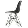 Vitra - Eames Plastic Side Chair DSR RE, basic dark / diepzwart (viltglijders basic dark)