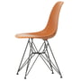 Vitra - Eames Plastic Side Chair DSR RE, basic dark / roest oranje (viltglijders basic dark)
