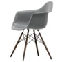 Vitra - Eames Kunststof fauteuil DAW, ahorn donker / granietgrijs (viltglijder basic dark)
