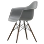 Vitra - Eames Plastic Armchair DAW RE, donker ahorn / granietgrijs (basisglijders van donker vilt)