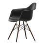 Vitra - Eames Kunststof fauteuil DAW, ahorn donker / diep zwart (viltglijder basic dark)