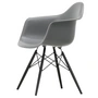 Vitra - Eames Plastic Armchair DAW RE, ahorn zwart / graniet grijs (viltglijders basic dark)