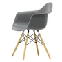 Vitra - Eames Plastic Armchair DAW RE, geelachtig esdoorn / granietgrijs (viltglijders wit)