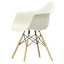Vitra - Eames Kunststof fauteuil DAW, ahorngeel/kiezelsteen (viltglijder wit)