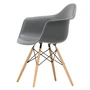 Vitra - Eames Plastic Armchair DAW RE, honingkleurig essen/granietgrijs (viltglijders wit)