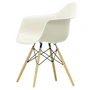 Vitra - Eames Plastic Armchair DAW RE, honingkleurig essen/kiezel (glijders van wit vilt)